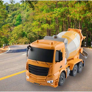 รถปูนของเล่น รถโม่ปูนบังคับวิทยุ บังคับได้เหมือนจริง 6 CH Cement Mixer Truck Double Eagle ขนาด 1:26