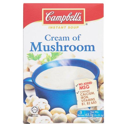 แคมเบลล์ ซุปครีมเห็ดกึ่งสำเร็จรูป 21.1กรัม x 3 ซอง/Campbell's Instant Mushroom Cream Soup 21.1 grams