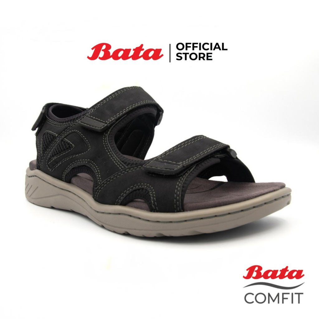 Bata MEN'S COMFIT รองเท้าแตะลำลองชาย รองเท้ารัดส้น รุ่น Matter  สีดำ รหัส 8616724