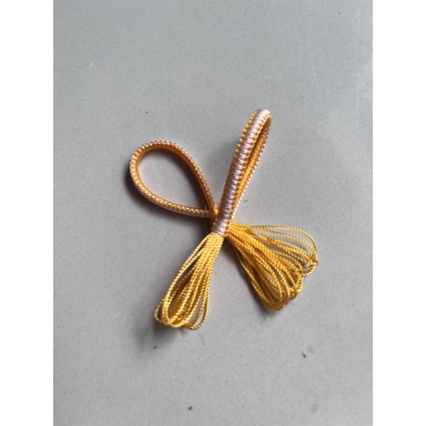 จอมแห ด่อง ขนาด 16เสา  สีเหลืองทอง ทำจากด้ายไนล่อน เบอร์9 ใช้สำหรับสานแห ต่อแห #จอมแห - รูปที่ 3