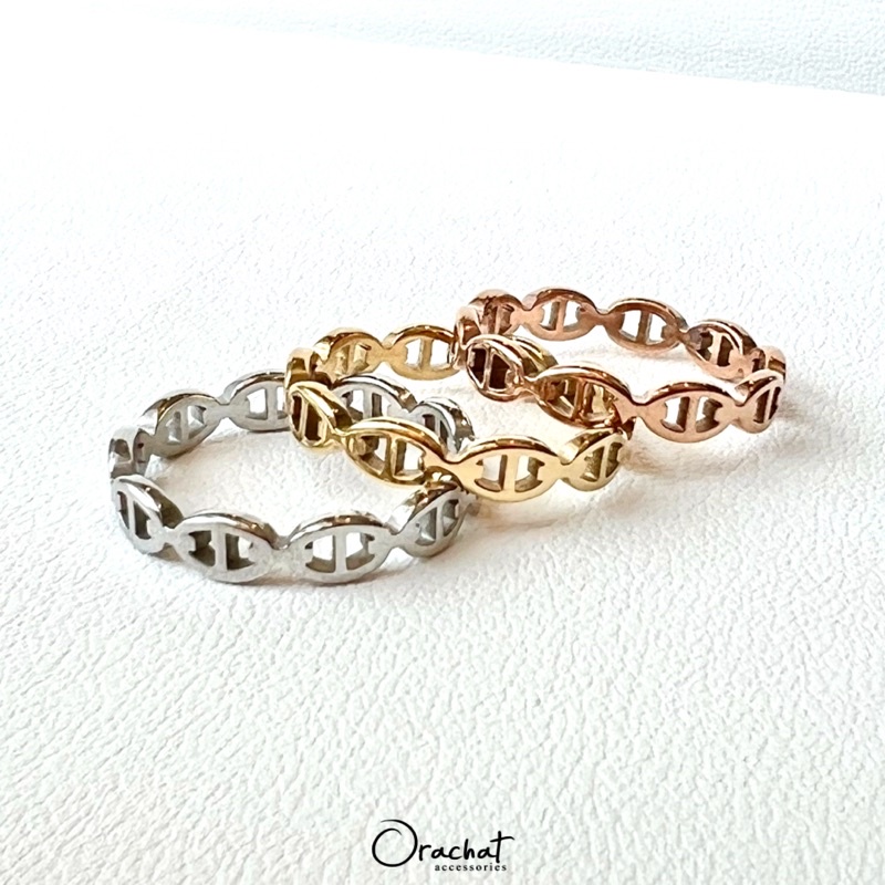 Orachat | Jenny 14k ring. (แหวนตัวเรือนสแตนเลส)
