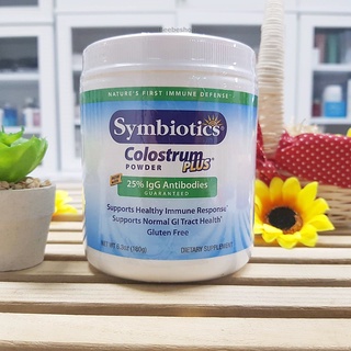 Symbiotics, Colostrum Plus Powder 6.3 oz (180 g) EXP.03/2024 ผลิตภัณฑ์เสริมสร้างและควบคุมระบบภูมิคุ้มกัน