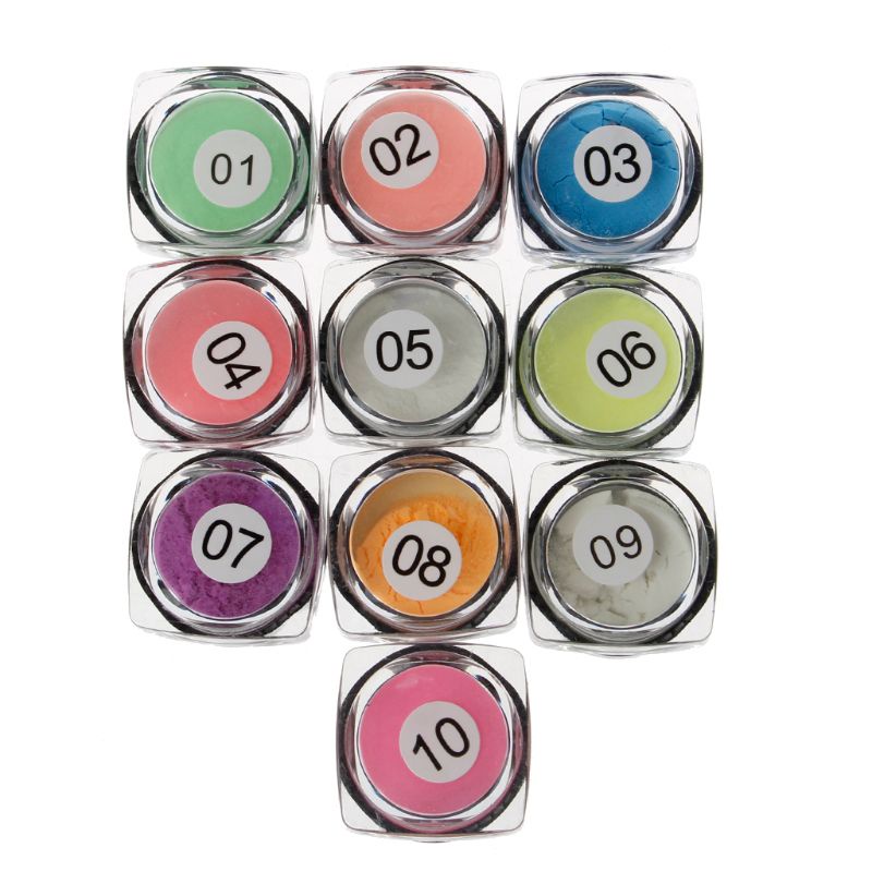 SUIT UV Epoxy Resin Luminous Powder 10-Color Dye Pigment DIY สําหรับโทรศัพท์มือถือสําหรับกรณี D