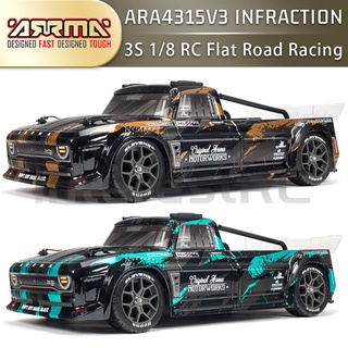 ใหม่ ARRMA ARA4315V3 INFRACTION BLX 3S 4X4 4WD RTR 1/8 รถบังคับวิทยุไฟฟ้า รถแข่ง ถนนแบน ของเล่นเด็ก ผู้ใหญ่