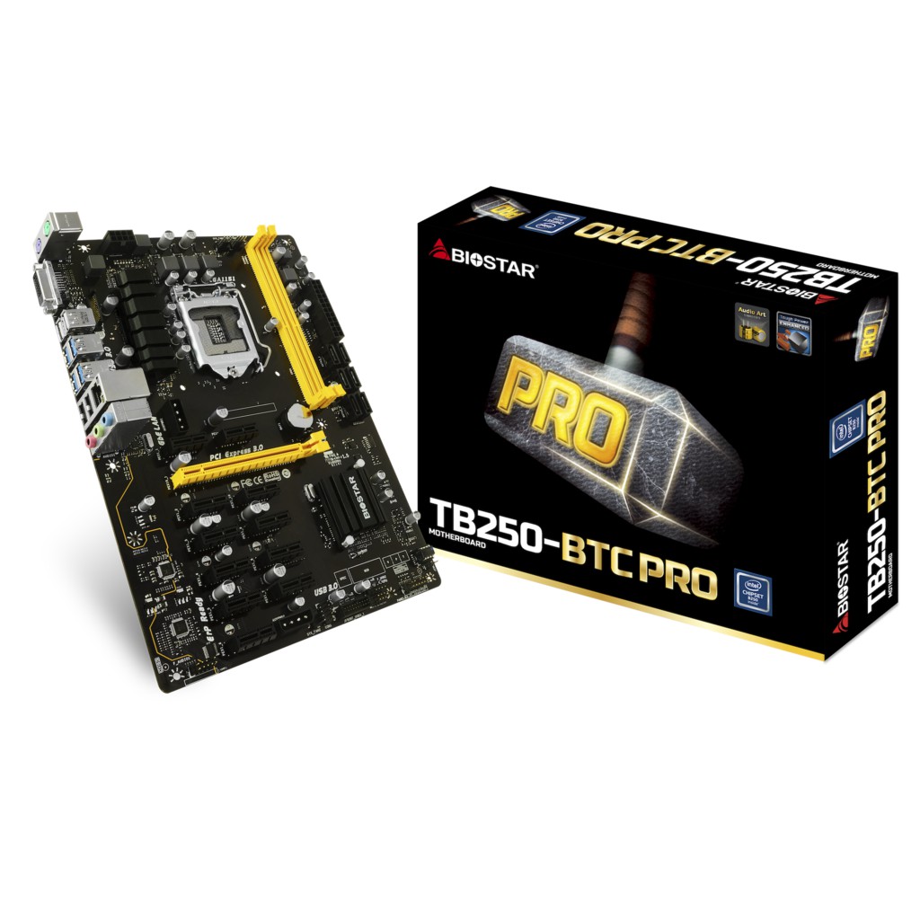 MAINBOARD (เมนบอร์ด) 1151 BIOSTAR TB250BTC PRO DDR4 -3 Years Warranty