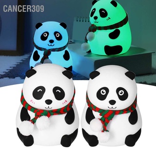 Cancer309 โคมไฟซิลิโคน รูปแพนด้า 7 สี ชาร์จ Usb สําหรับห้องนอนเด็ก