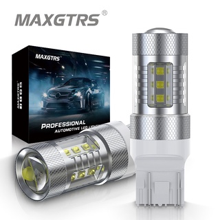 Maxgtrs ชิปโคมไฟ LED พลังงานสูง S25 1156 1157 7440 7443 W21W W21 5W BAY15D P21 5W BA15S P21W 80W สําหรับรถยนต์ 2 ชิ้น