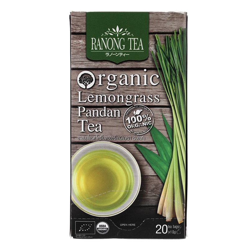 [ Free Delivery ]Ranong Tea Organic Lemongrass Pandan Tea 1g. Pack 20sachetsCash on delivery