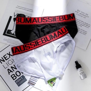 🔥กางเกงในชาย AUSSIEBUM เเบบตาข่าย ขอบสวยๆ ระบายอากาศดี ใส่สบาย เนื้อผ้าดี เกรดนอก ราคาถูกสุดๆ ไม่อึดอัด ต้องมีใส่ ลุย!!🔥