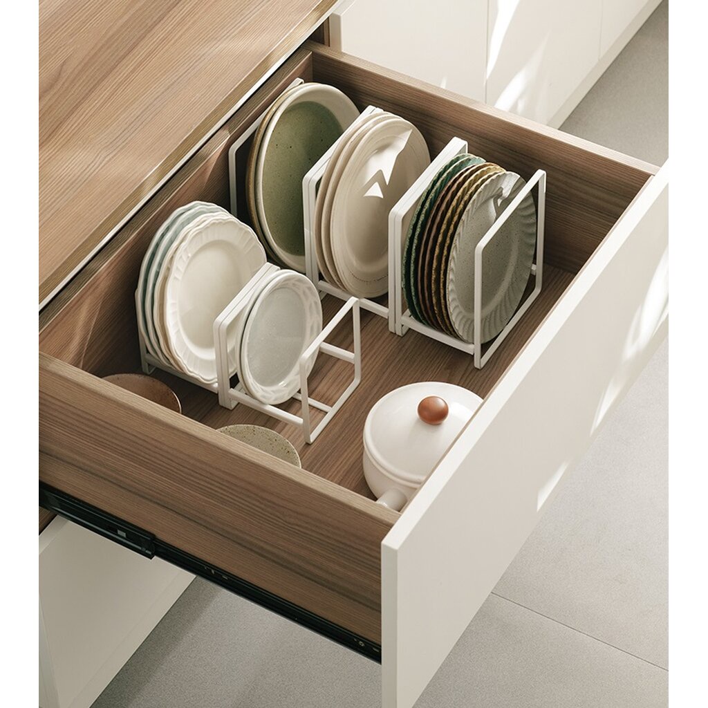 Omocha - Dish rack holder ชั้นเก็บจานพร้อมซิลิโคนกันรอย ชั้นจัดระเบียบจาน