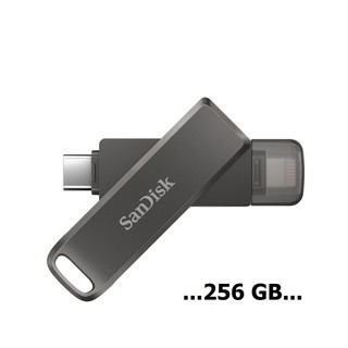 SanDisk iXpand Flash Drive Luxe 256G (SDIX70N-256G-GN6NE) แฟลชไดรฟ์2in1ใช้สำหรับ iPhone และ USB Type-C