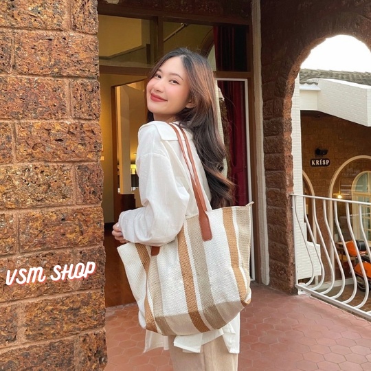 กระเป๋าสะพายข้างแฟชั่น Linda กระเป๋าผ้า กระเป๋าแคนวาส (A181)
