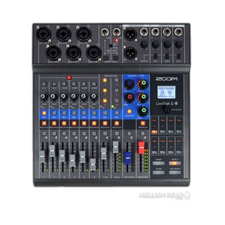 ZOOM : LiveTrak L-8 (เครื่องบันทึกเสียงพร้อมมิกเซอร์ Portable Podcasting/Music Studio, 8-ch mixer (6 combo, plus 2 TS)