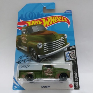 รถเหล็ก Hotwheels 52 CHEVY สีเขียวสนิม (ib36)