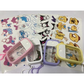 พร้อมส่งในไทย!! ขวดสเปรย์พกพา Sanrio ให้สติ๊กเกอร์ทั้งแผง(ขวดสเปรย์+เคสซิลิโคน+สติ๊กเกอร์ทั้งแผง) ฝาขวดแบบหมุนเติมสะดวก