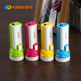 Kamisafe ไฟฉาย ชาร์จไฟบ้าน LED 1 ดวง สปอตไลท์ ไม่กินไฟ ไฟฉายพกพาสะดวก แบตเตอรี่500mAh ไฟฉุกเฉิน ไฟฉายราคาถ