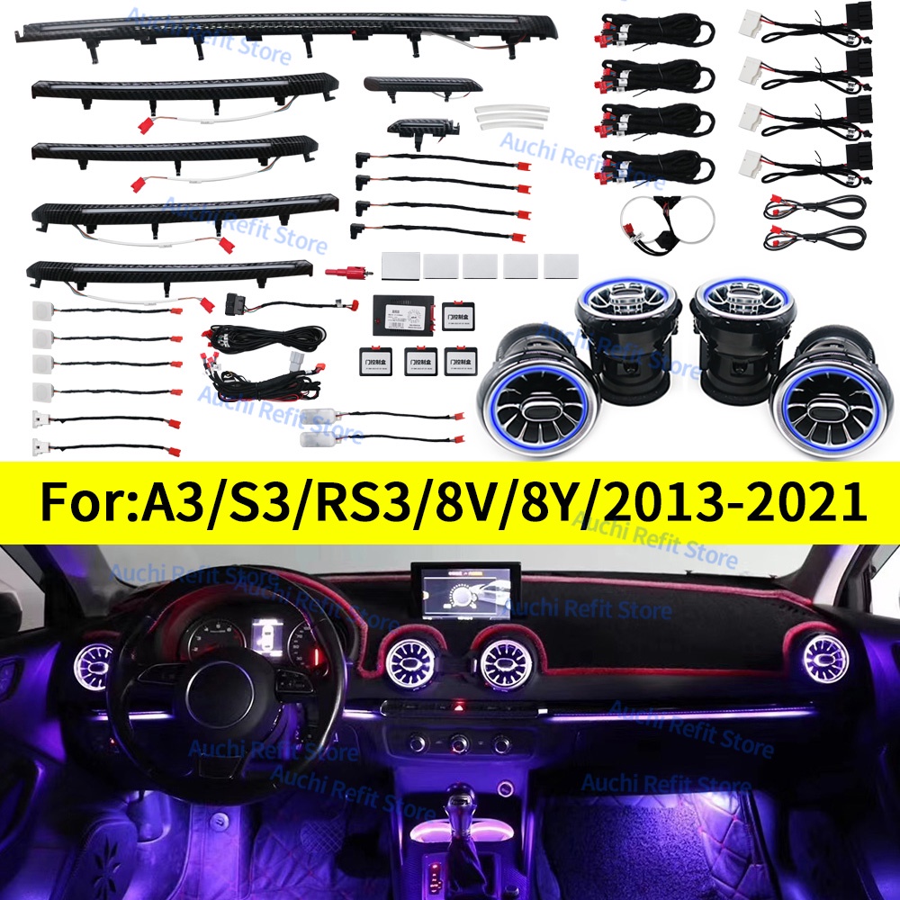30 Colours Ambient Light For Audi A3 S3 RS3 8V 8Y 2013 2018 MQB LED Air