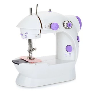 เครื่องจักรเย็บผ้าขนาดเล็ก พกพาสะดวก รุ่น Mini Sewing Machine (สีม่วง)-