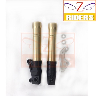 กระบอกโช๊คหน้า Z-RIDERS NOUVO MX/NOUVO ELEGANCE โช๊ค ZX ตรง หัวดำ สีทอง