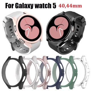 เคส Samsung Galaxy Watch 5 Case เคสนาฬิกาข้อมือ PC แข็ง กันกระแทก สําหรับ Samsung Galaxy Watch 5 เคส Galaxy Watch 4 40 มม. 44 มม. PC Hard Shockproof Frame For Galaxy Watch 4 Case 40mm 44mm Galaxy Watch 4 Classic Protector Plated Bumper