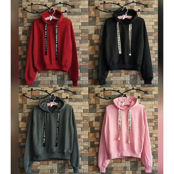 Dhs เสื้อกันหนาว มีฮู้ด สายคล้องคอ แบบหนา สําหรับผู้หญิง