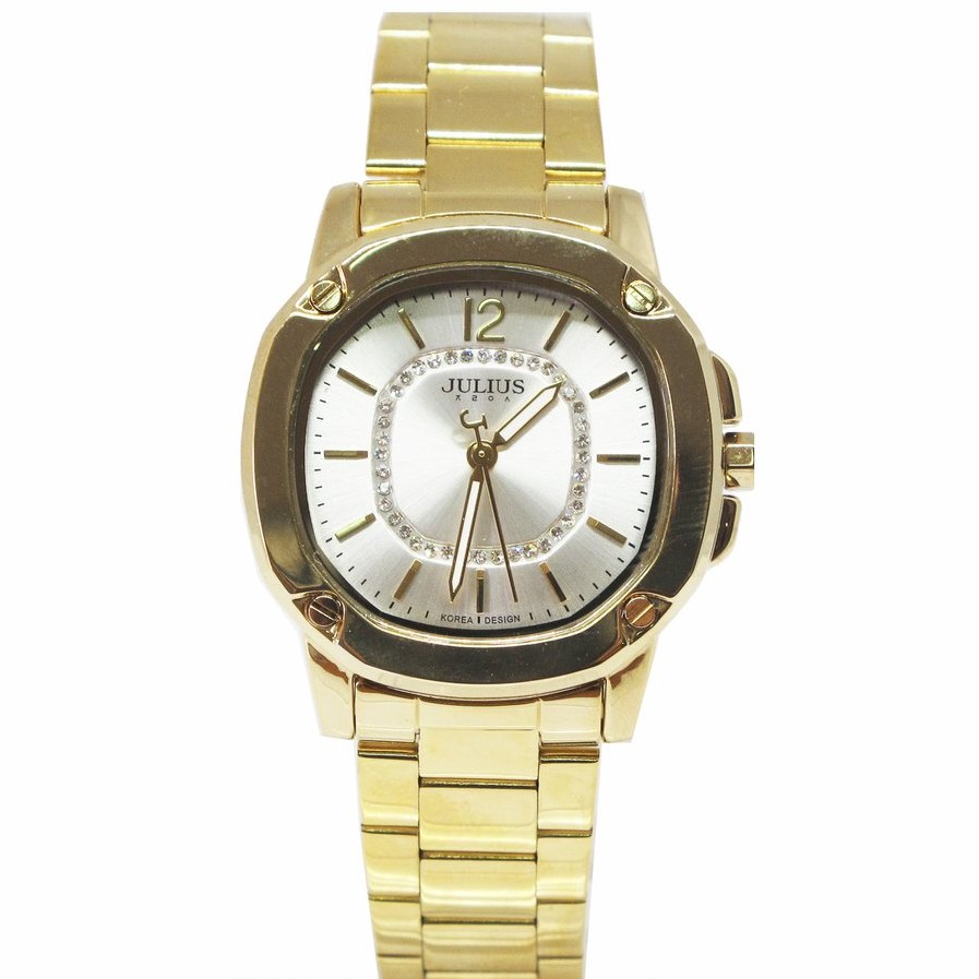 JULIUS WATCH JA931 สีทอง (GOLD) นาฬิกาข้อมือผู้หญิง แบรนด์เกาหลี แฟชั่นฮิตของแท้ สายสแตนเลส