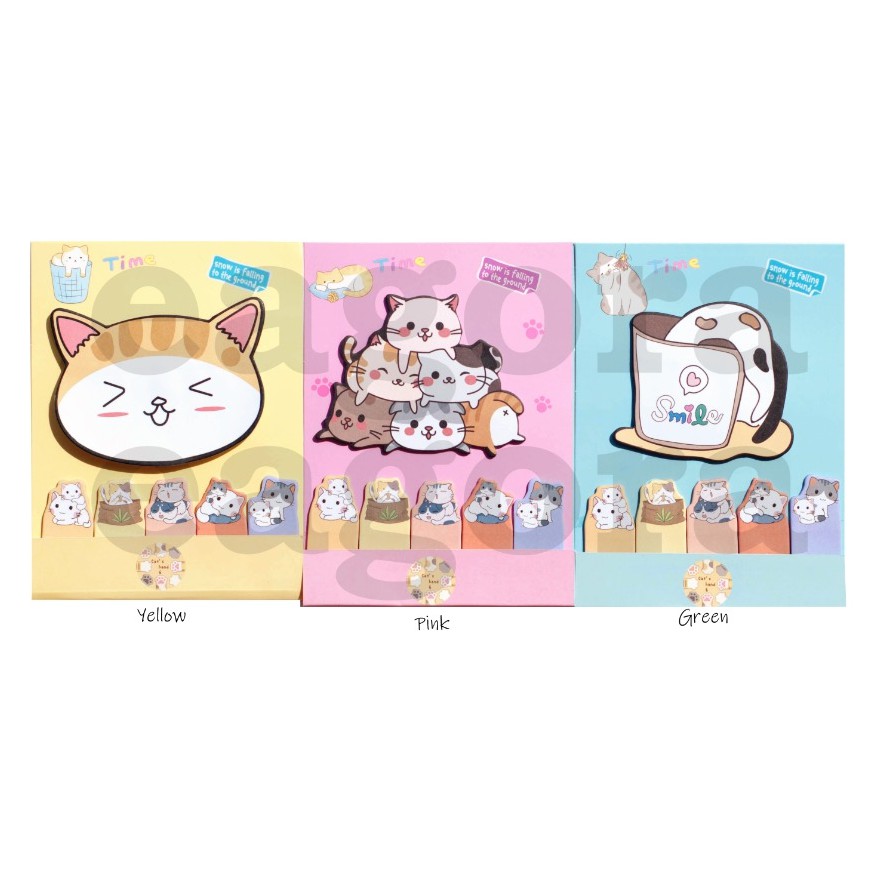Sticky Notes Happy Cat Notes Happy Cat Agenda Memo สมุด DIY น่ารัก