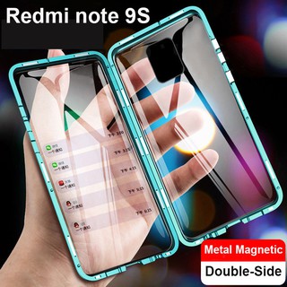 【แม่เหล็ก】เคส Xiaomi Redmi Note 9s 9 Pro Max  เกราะป้องกันกระจกสองด้านXiaomi RedmiNote9s Note9Pro Note9ProMax การป้องกันแบบครบวงจร 360 องศา Xiaomi