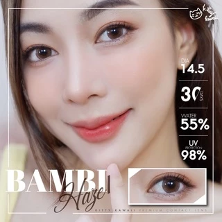คอนแทคเลนส์ Bambi Brown / Hazel / Gray (Kitty Kawaii) ขนาดกลาง 🌷 รุ่นใหม่ ตาหวาน แบ๊ว เหมือนกวางน้อย