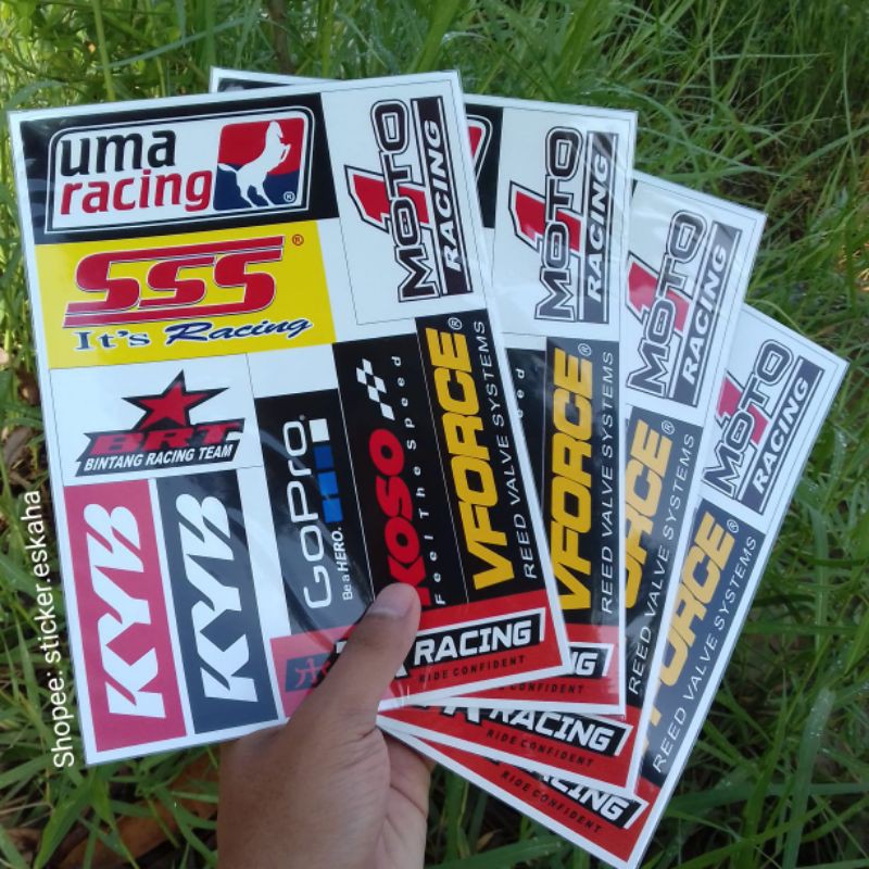 สติ๊กเกอร์ซิ่ง Sss, Uma, Moto1, KYB, BRT, Koso, Gopro, TK racing