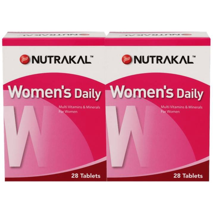 NUTRAKAL WOMEN'S DAILY (28 TABLETS) นูทราแคล วีเมนส์ เดลี่ วิตามินสำหรับผู้หญิง ( 2 กล่อง)