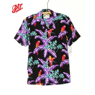 เสื้อฮาวาย PARADISE FOUND JUNGLE BIRD - "MAGNUM P.I. SHIRT" BLACK