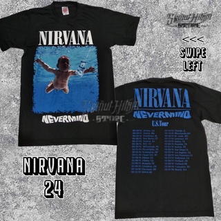 เสื้อยืดผ้าฝ้ายพิมพ์ลายแฟชั่น Nirvana NEVERMIND เสื้อยืดเด็ก สร้างวงดนตรีกรุงกบฏ