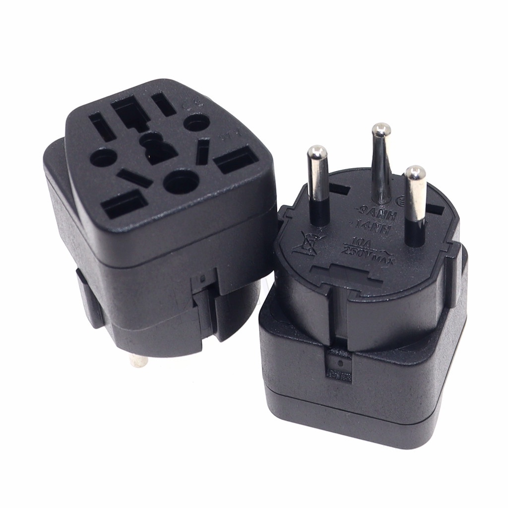 (1 ชิ้น) ตัวแปลงอะแดปเตอร์ปลั๊กอิสราเอลอิสราเอล Universal Outlet รับ UK US EU Schuko AU..ทุกประเทศ AC100~250V 10A