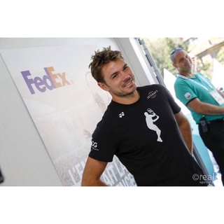 เสื้อยืดแขนสั้นลําลอง ผ้าฝ้าย พิมพ์ลาย Iron Man Stan Wawrinka Tennis Federer สําหรับผู้ชาย