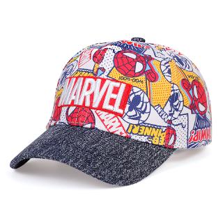 หมวกเบสบอล พิมพ์ลายตัวอักษร MARVEL สไตล์ฮิปฮอป สามารถปรับได้ แฟชั่นสําหรับเด็กผู้ชาย และผู้หญิง