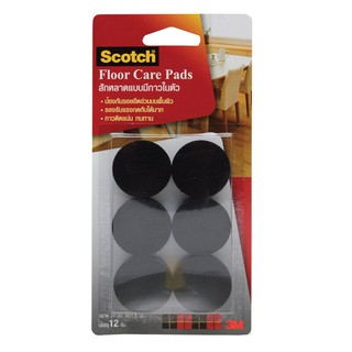 สักหลาดกาวในตัว ชนิดกลม 34 มม. สีดำ สก๊อตช์ XN002027391 Round Self-Adhesive Felt 34mm, Black Scotch XN002027391