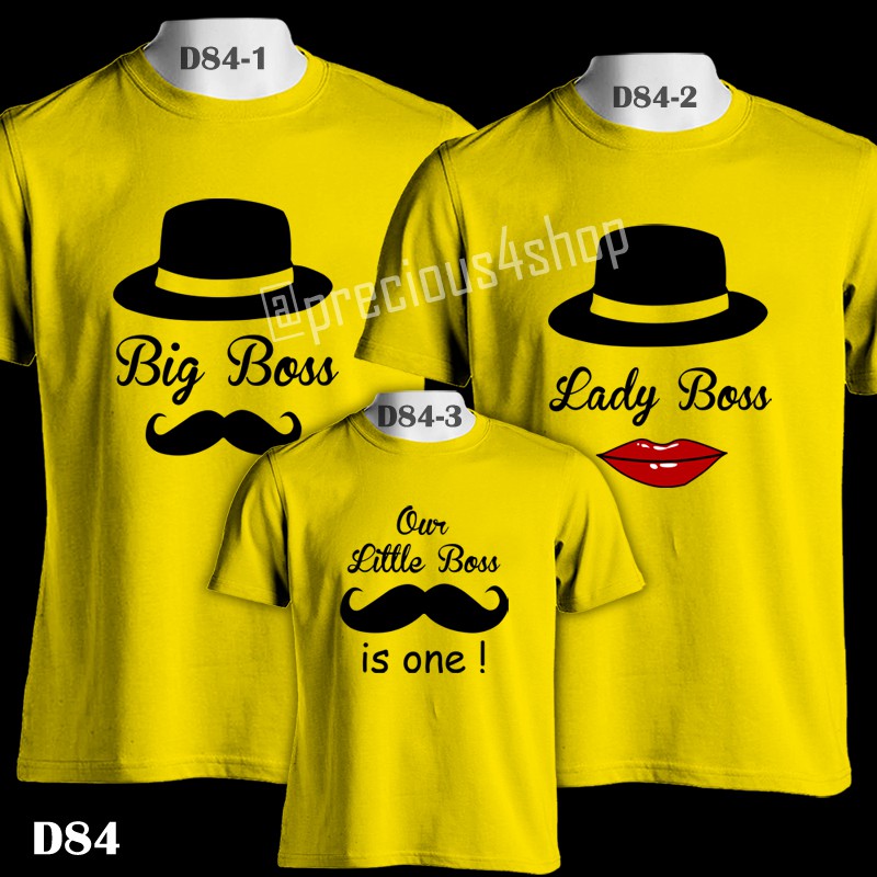 RETRO Big Boss Lady & Little Boss Family | เสื้อยืดคู่รัก | เสื้อยืดครอบครัว