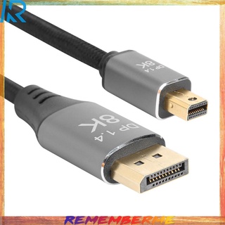 [Rem]B0305 8K/60Hz Mini Dp To Dp สายเคเบิ้ล Male To Male Displayport 1.4 อะแดปเตอร์สายเคเบิ้ลขนาดมินิ