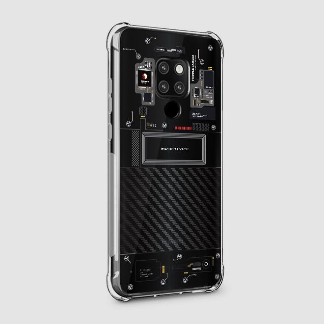 เคส สำหรับ Huawei Mate 20 X [Explorer Series] 3D Anti-Shock Protection TPU Case [Translucent]