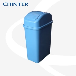CHINTER F076ถังขยะทรงเหลี่ยมฝาสปริงบน10ลิตร,15ลิตร,20ลิตรมีให้เลือก