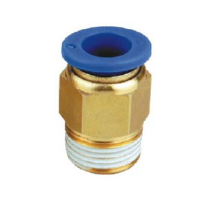 ข้อต่อลม Fitting  (แบบตรง-ทองเหลือง) SPC 10 มม.