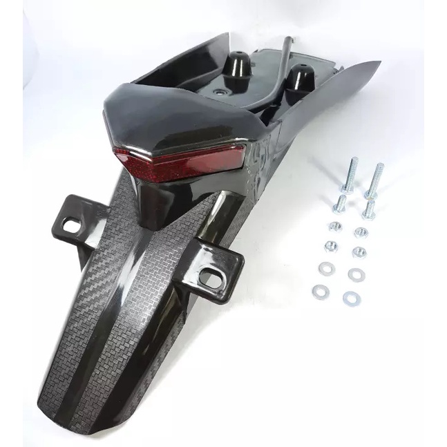 บังโคลนหลังมีไฟ Carbon Motif สําหรับ KLX 150 All Series 3 In 1 - SRX