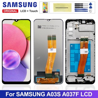 ของแท้ หน้าจอสัมผัส LCD พร้อมกรอบ สําหรับ Samsung Galaxy A03s A03s SM-A037F SM-A037F DS