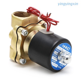 Yin วาล์วโซลินอยด์ไฟฟ้า นิวเมติก 2 พอร์ต 3/4 นิ้ว 220V 2W-200-20