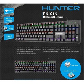 Razeak คีย์บอร์ด รุ่น RK-X14 - X16 - X29 - X36   Airavata Semi Blue Switch Mechanical Gaming TH/EG