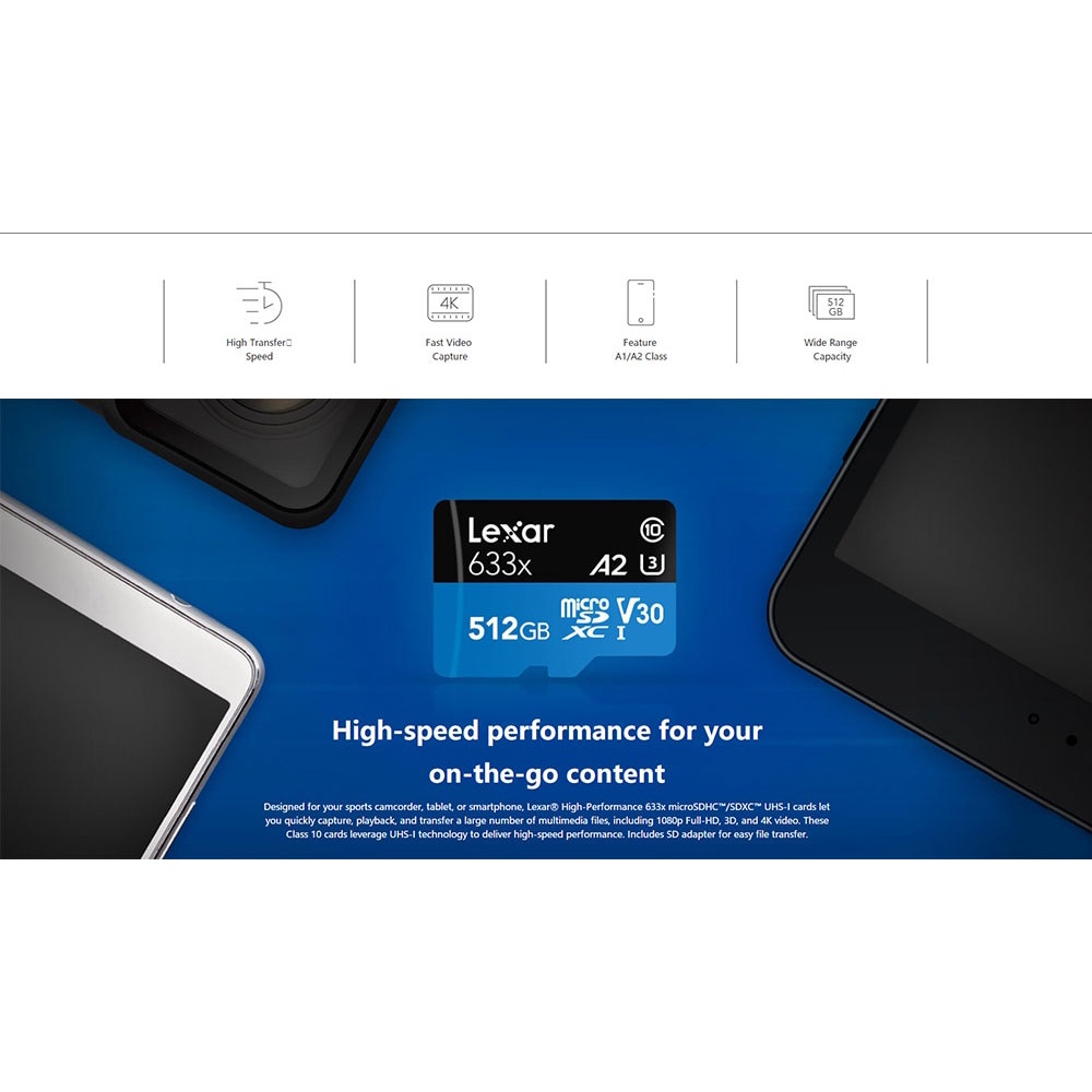Lexar 633x Micro sd card 128gb high capacity Memory Card - typecshop.th ...