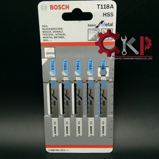 ใบเลื่อยจิ๊กซอว์ BOSCH NO. T118A (5ใบ/แพค) ขายยกแพค