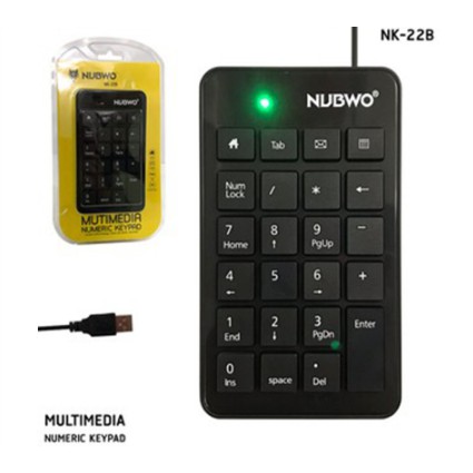 NUBWO คีย์บอร์ดตัวเลข NUTIMEDIA NUMERRIC KEYPAD รุ่น NK-22B / NKB-111 BLUETOOTH 5.1