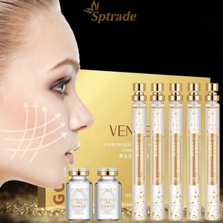 【1 ชุด /6 ชิ้น】VENZEN Gold Protein Peptide เอสเซ้นเซรั่มบํารุงผิวหน้า ให้ความชุ่มชื้น